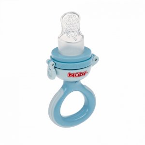 Grignoteuse en silicone bleu Nuby