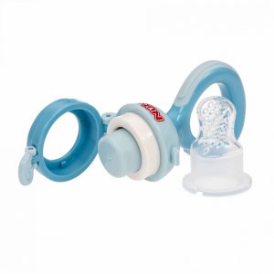 Grignoteuse en silicone bleu Nuby
