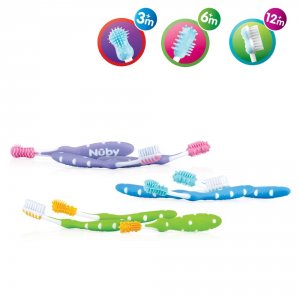 Lot évolutif de brosse à dents bébé Nuby