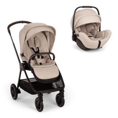 Poussette duo triv next + siège auto arra flex biscotti