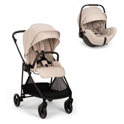 Poussette duo ixxa next + siège auto arra flex biscotti