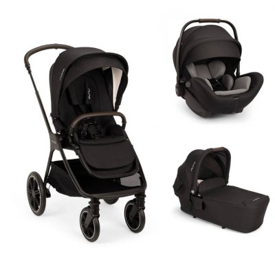 Poussette trio triv lx + siège auto arra flex + nacelle lytl caviar - base curv offerte