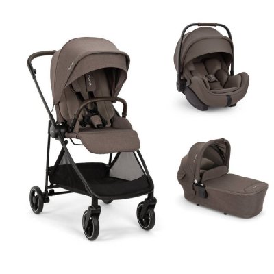 Poussette trio ixxa next + siège auto arra flex + nacelle lytl chestnut