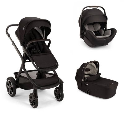 Poussette trio demi next caviar + siège auto arra flex caviar + nacelle demi next caviar - base curv offerte