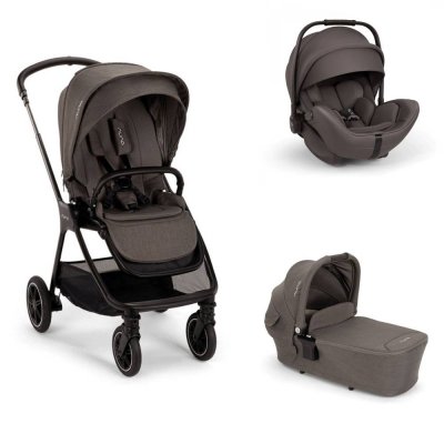 Poussette trio triv next + siège auto arra flex + nacelle lytl thunder