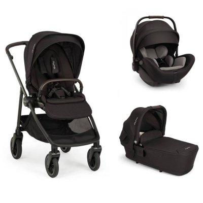 Poussette trio swiv caviar + siège auto arra flex caviar + nacelle lytl caviar - base curv offerte