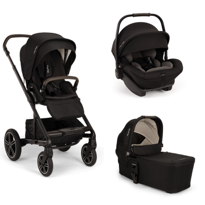 NUNA Poussette trio mixx next + siège auto arra next + nacelle mixx next caviar