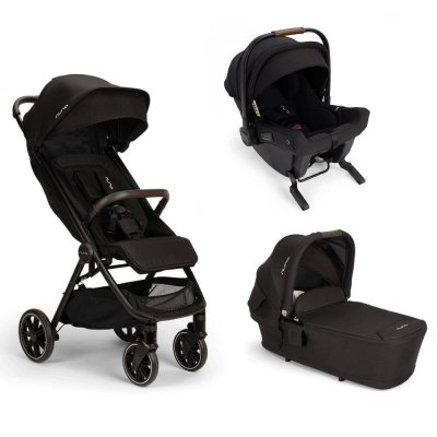 Poussette trio trvl lx + siège auto pipa urbn + nacelle lytl caviar