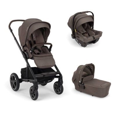 Poussette trio mixx next + siège auto pipa urbn + nacelle mixx next chestnut