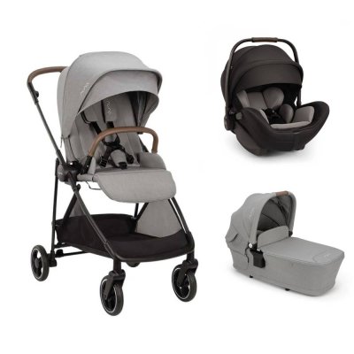 Poussette trio ixxa next + siège auto arra flex caviar + nacelle lytl seasalt