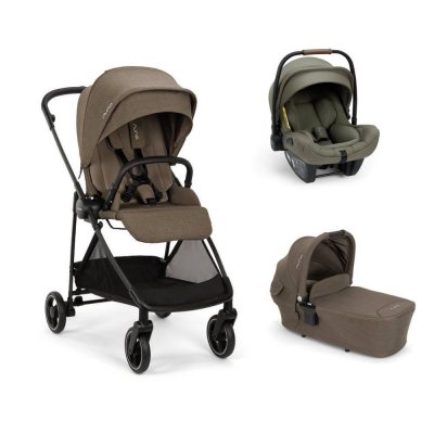 Poussette trio ixxa next + siège auto pipa next pine + nacelle lytl pistachio
