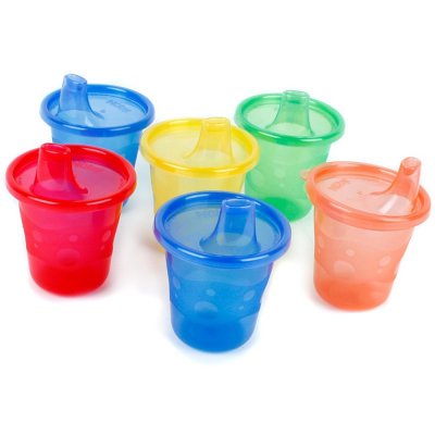 Lot de 6 gobelets d'apprentissage avec bec dur