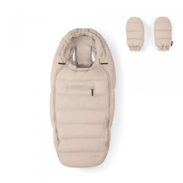 Chancelière et moufles pour poussette biscotti Nuna