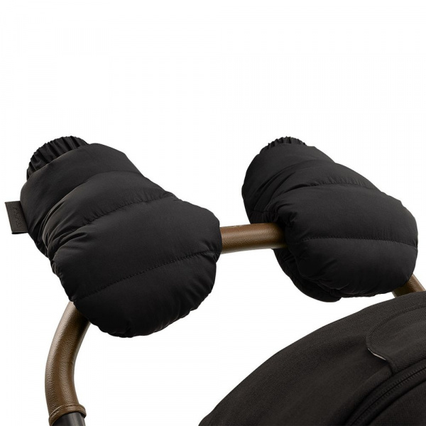 Chancelière et moufles pour poussette caviar Nuna