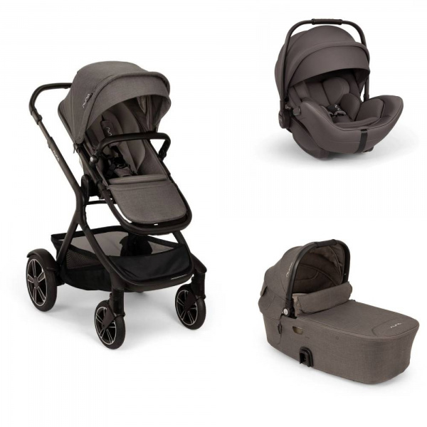 Poussette trio demi next + siège auto arra flex + nacelle demi next thunder - base curv offerte Nuna