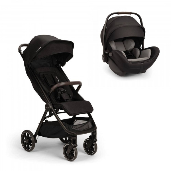 Poussette duo trvl lx + siège auto arra flex caviar Nuna