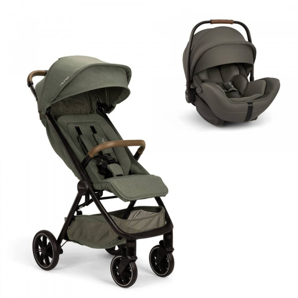 Poussette duo trvl lx pine + siège auto arra flex pine Nuna
