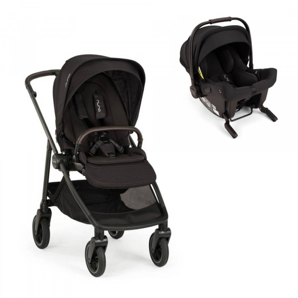 Poussette duo swiv caviar + siège auto pipa urbn caviar Nuna