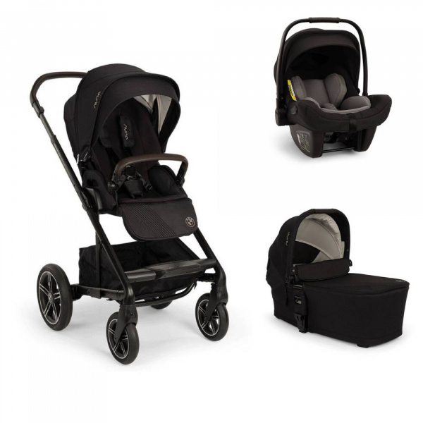 Poussette trio mixx next + siège auto pipa next + nacelle mixx caviar Nuna