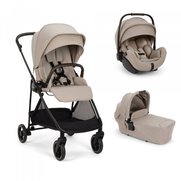 Poussette trio ixxa next + siège auto arra flex + nacelle lytl chateau Nuna