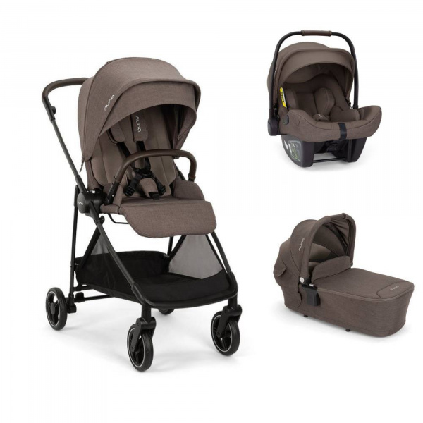 Poussette trio ixxa next + siège auto pipa next + nacelle lytl chestnut Nuna