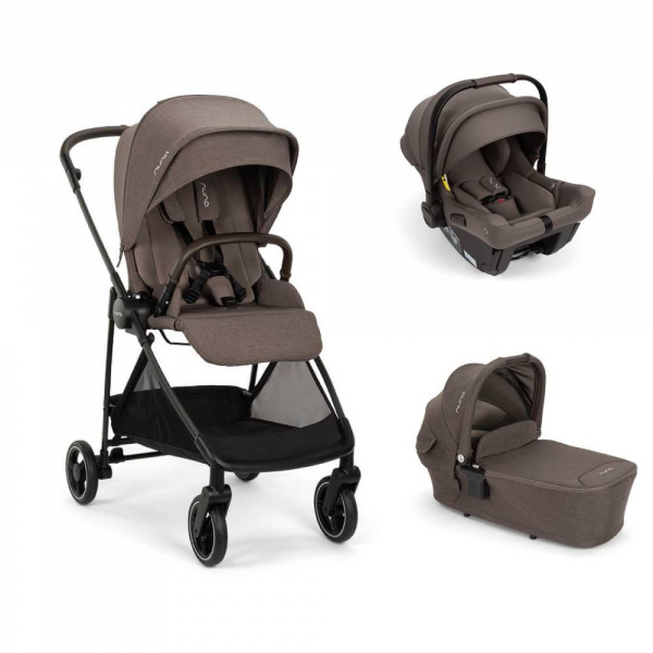 Poussette trio ixxa next + siège auto pipa urbn + nacelle lytl chestnut Nuna