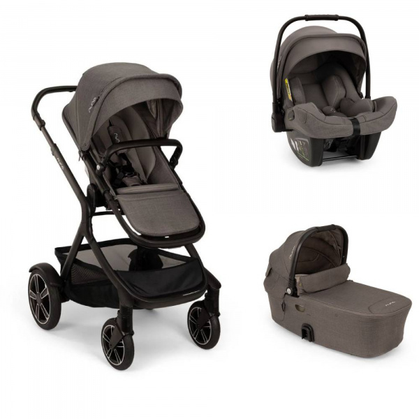 Poussette trio demi next + siège auto pipa next + nacelle demi next thunder - base curv offerte Nuna
