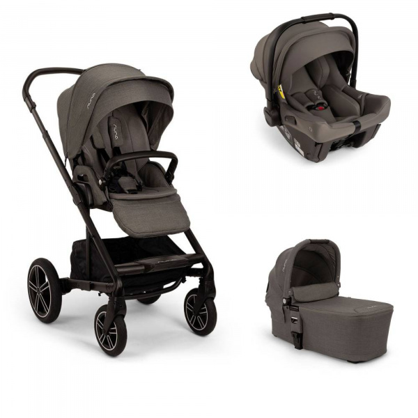 Poussette trio mixx next + siège auto pipa urbn + nacelle mixx next thunder - base curv offerte Nuna