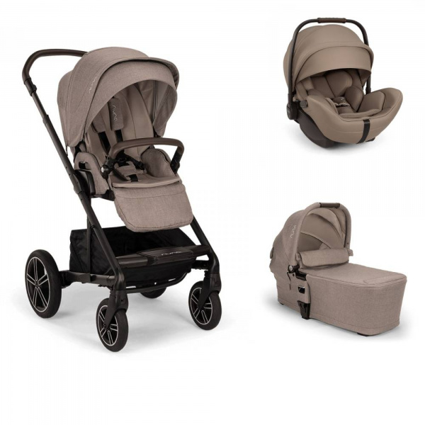 Poussette trio mixx next cedar + siège auto arra flex cedar + nacelle mixx next cedar - base curv offerte Nuna