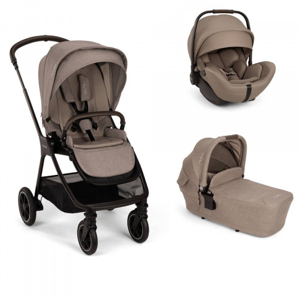 Poussette trio triv next cedar + siège auto arra flex cedar + nacelle lytl cedar Nuna