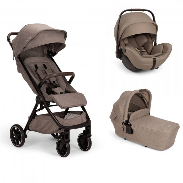 Poussette trio trvl lx caviar + siège auto arra flex caviar + nacelle lytl caviar Nuna