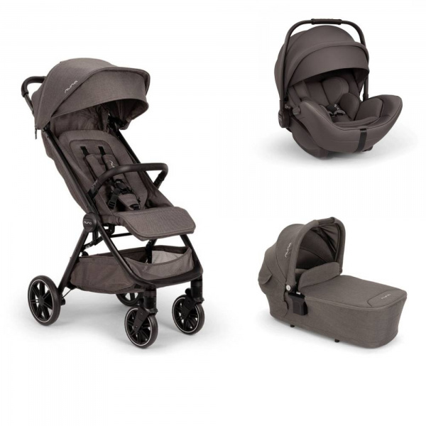 Poussette trio trvl lx thunder + siège auto arra flex thunder + nacelle lytl thunder Nuna