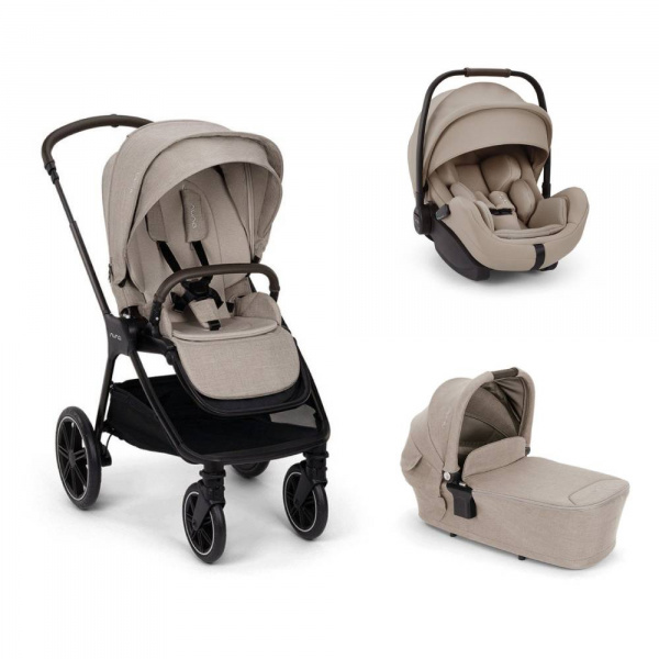 Poussette trio triv lx + siège auto arra flex + nacelle lytl chateau Nuna