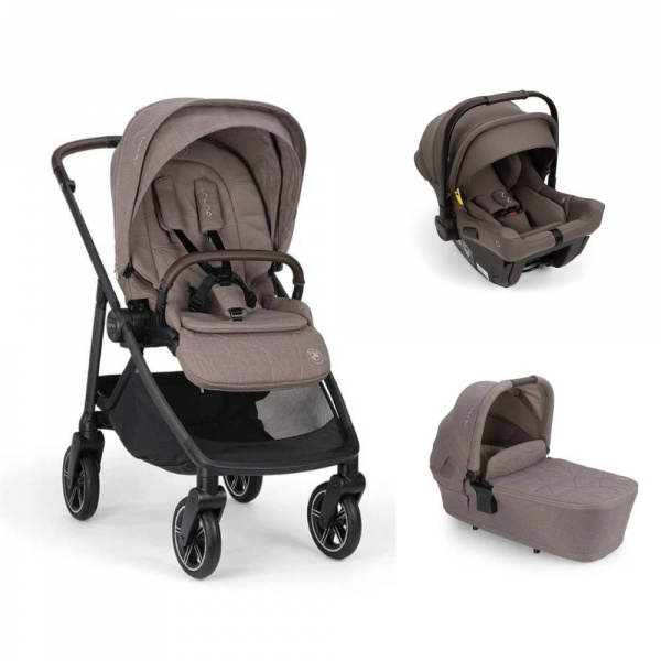 Poussette trio swiv + siège auto pipa urbn chestnut + nacelle lytl umber - collection bmw Nuna