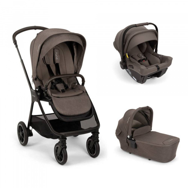 Poussette trio triv next + siège auto pipa urbn + nacelle lytl chestnut Nuna