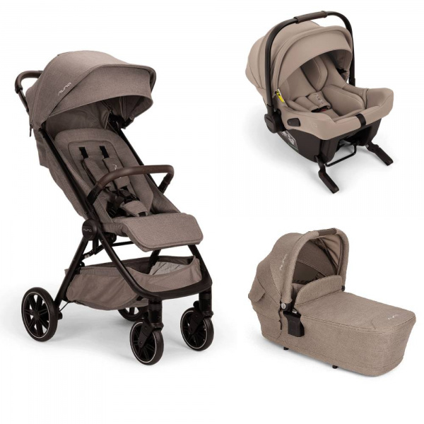 Poussette trio trvl lx + siège auto pipa urbn + nacelle lytl cedar Nuna