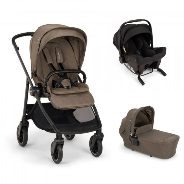 Poussette trio swiv + siège auto pipa urbn caviar + nacelle lytl pistachio Nuna
