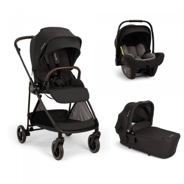 Poussette trio ixxa next + siège auto pipa next + nacelle lytl caviar Nuna