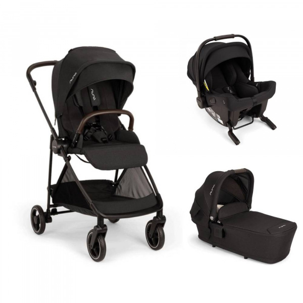 Poussette trio ixxa next + siège auto pipa urbn + nacelle lytl caviar Nuna