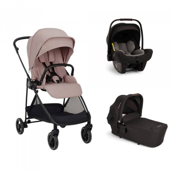 Poussette trio ixxa next calla + siège auto pipa next caviar + nacelle lytl caviar Nuna