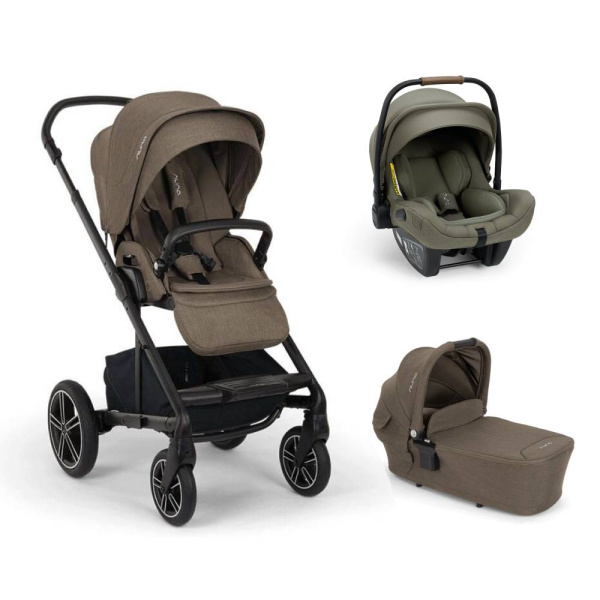 Poussette trio mixx next + siège auto pipa next + nacelle mixx caviar Nuna