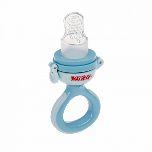 Grignoteuse en silicone bleu Nuby