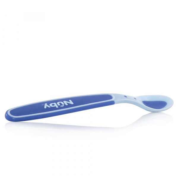 Lot de 3 cuillères thermosensibles bleu Nuby