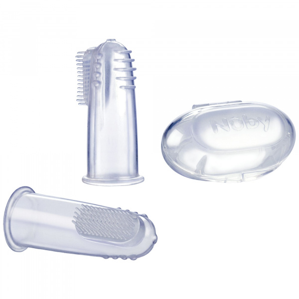 Lot de 2 brosses à dents doigt Nuby