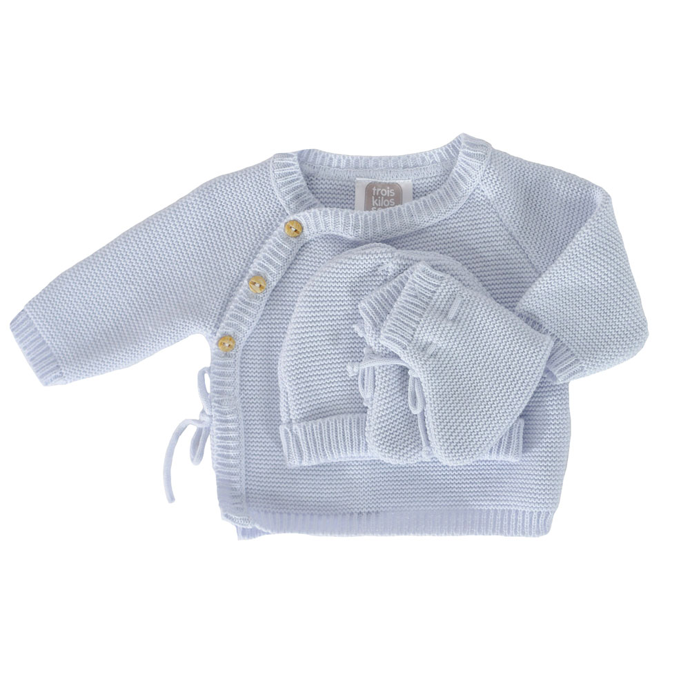 Coffret de naissance - Ensemble bébé garçon gris