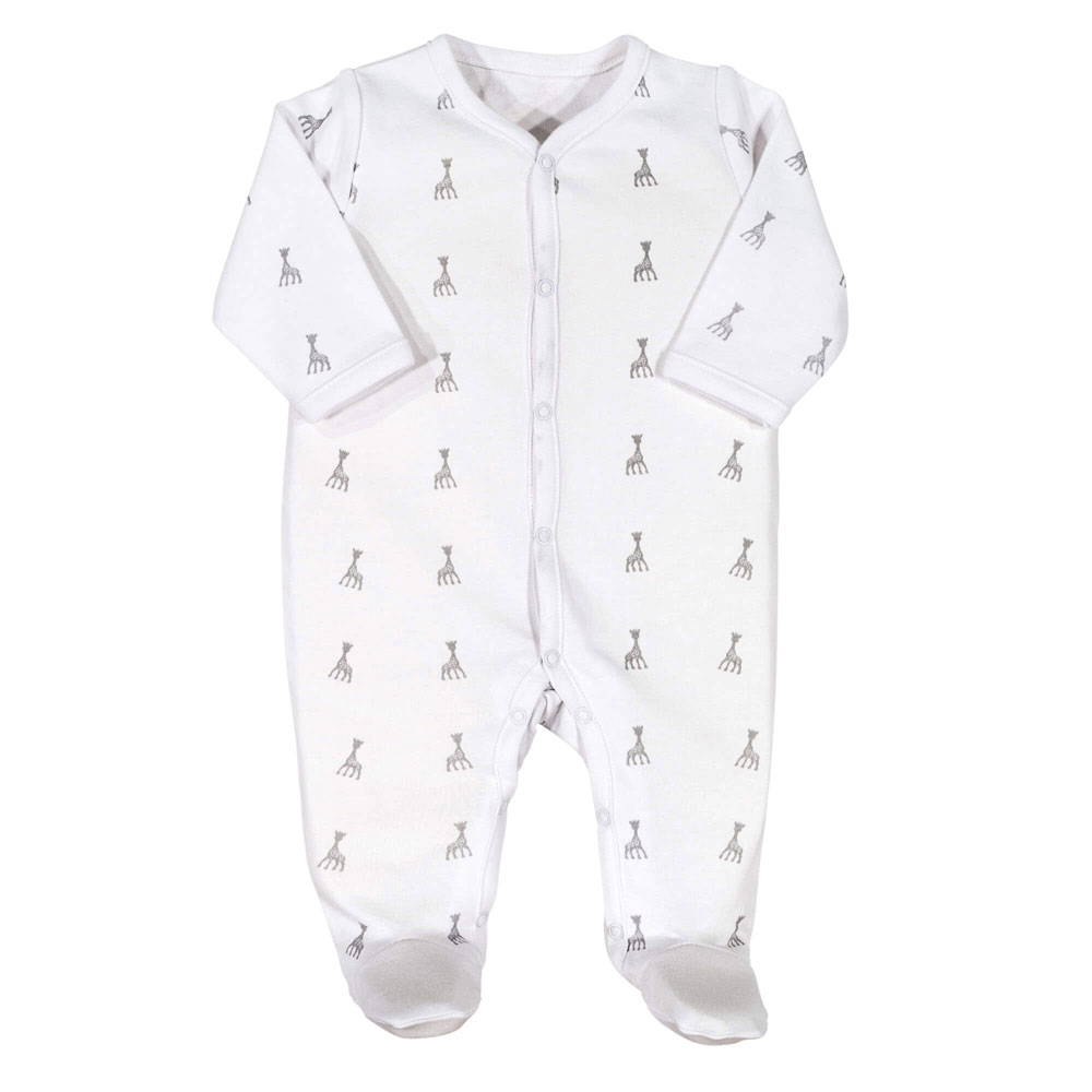 Pyjama bébé velours blanc 3 mois ouverture devant panda chao chao de  Sauthon baby deco sur allobébé