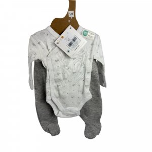 Les imparfaits - ensemble naissance 3 pièces 1 mois - gris chiné Trois kilos sept