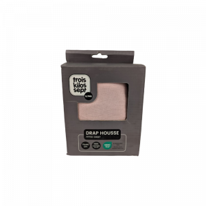 Les imparfaits - drap housse vieux rose 70 x 140 cm Trois kilos sept