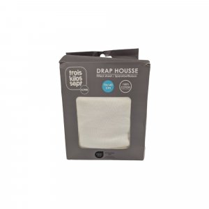 Les imparfaits - drap housse blanc 70 x 140 cm Trois kilos sept