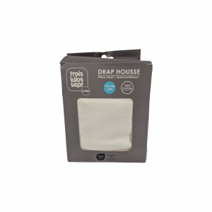Les imparfaits - drap housse blanc 70 x 140 cm Trois kilos sept